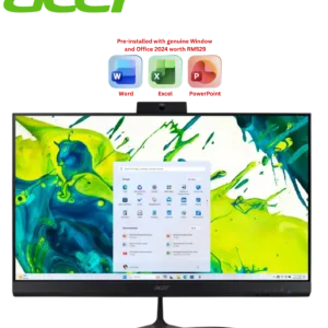 ACER ASPIRE C24B-GRPLD5-5120W11 ALL-IN-ONE DESKTOP PC (Core 5 120U, 8GB RAM, 512GB SSD, Intel,23.8" FHD, W11H, H&S)